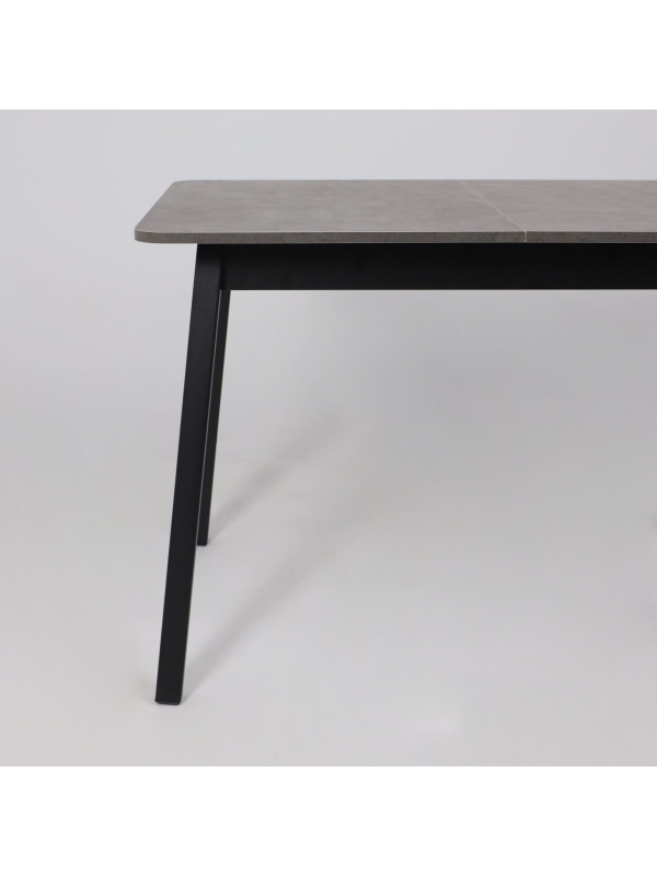 Кухонный стол MamaDoma Tirk Radial-110 дымчатая керамика/чёрный