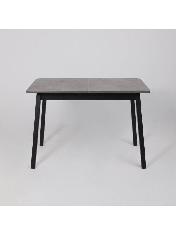 Кухонный стол MamaDoma Tirk Radial-110 дымчатая керамика/чёрный раздвижной механизм (2)