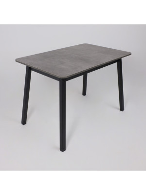 Кухонный стол MamaDoma Tirk Radial-110 дымчатая керамика/чёрный сверху