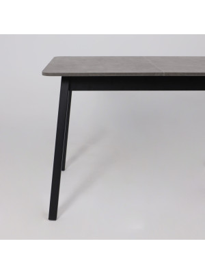 Кухонный стол MamaDoma Tirk Radial-110 дымчатая керамика/чёрный