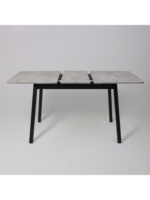 Кухонный стол MamaDoma Tirk Radial-110 серый сланец/чёрный раздвижной механизм (4)