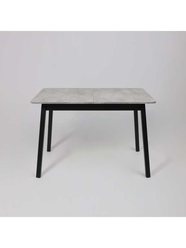 Кухонный стол MamaDoma Tirk Radial-110 серый сланец/чёрный раздвижной механизм (2)