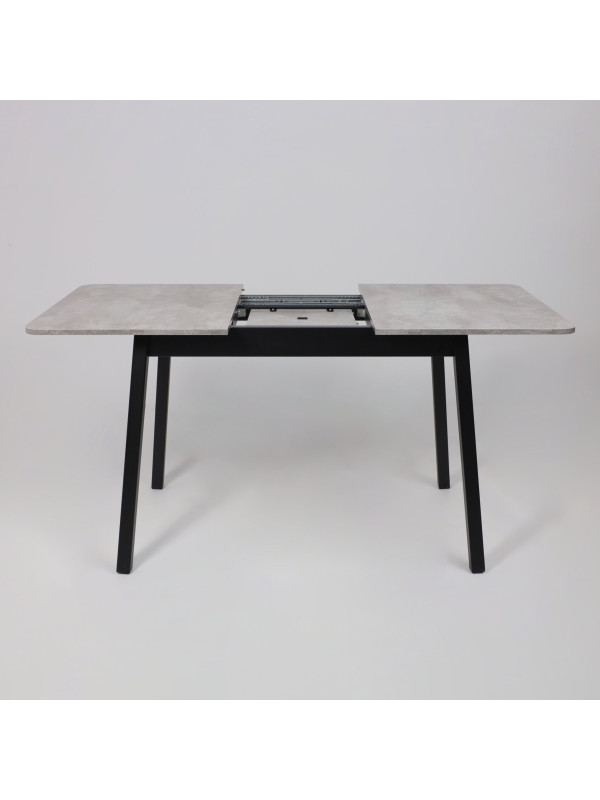 Кухонный стол MamaDoma Tirk Radial-110 серый сланец/чёрный раздвижной механизм (3)