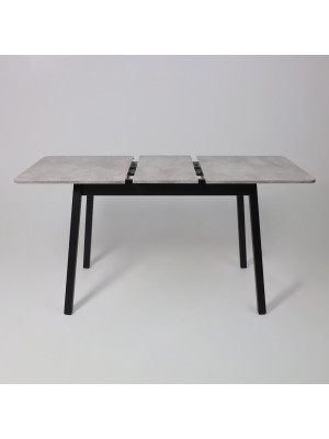 Кухонный стол MamaDoma Tirk Radial-110 серый сланец/чёрный раздвижной механизм (4)