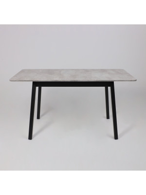 Кухонный стол MamaDoma Tirk Radial-110 серый сланец/чёрный раздвижной механизм (5)