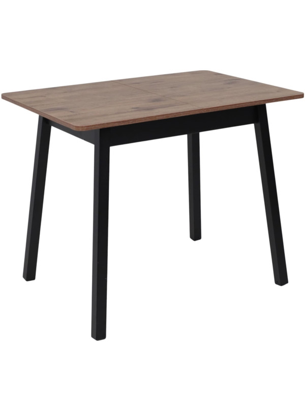 Кухонный стол MamaDoma Tirk Radial-94 дуб Веллингтон/ чёрный