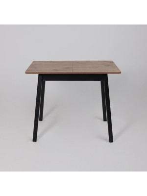 Кухонный стол MamaDoma Tirk Radial-94 дуб Веллингтон/чёрный раздвижной механизм (2)