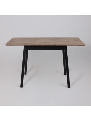 Кухонный стол MamaDoma Tirk Radial-94 дуб Веллингтон/чёрный раздвижной механизм (5)