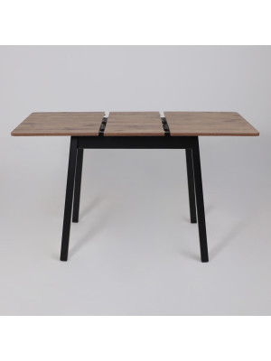 Кухонный стол MamaDoma Tirk Radial-94 дуб Веллингтон/чёрный раздвижной механизм (4)