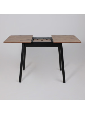 Кухонный стол MamaDoma Tirk Radial-94 дуб Веллингтон/чёрный раздвижной механизм (3)