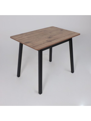 Кухонный стол MamaDoma Tirk Radial-94 дуб Веллингтон/чёрный сверху