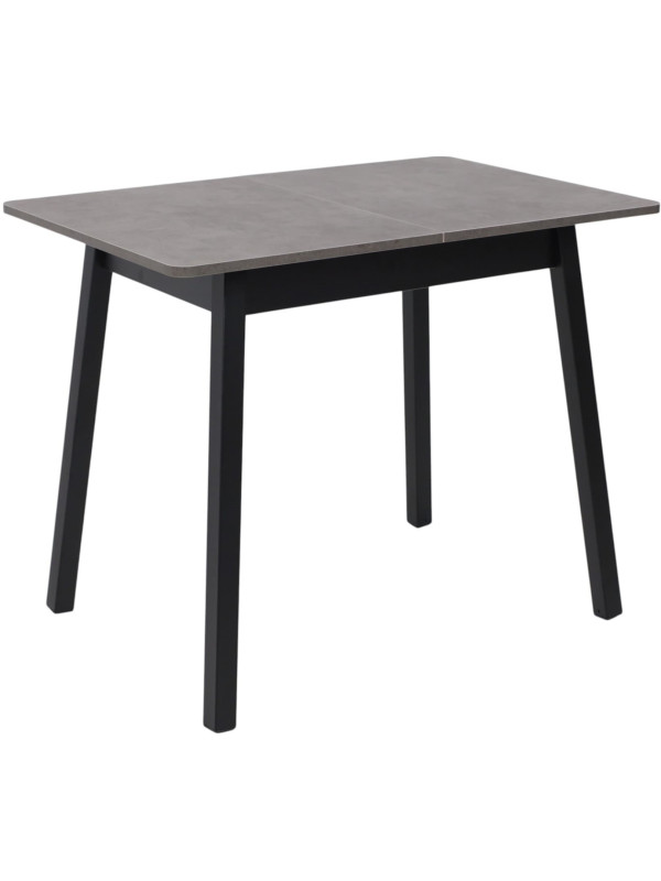 Кухонный стол MamaDoma Tirk Radial-94 дымчатая керамика/чёрный
