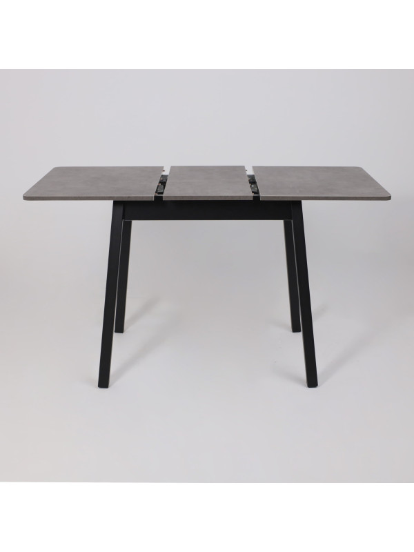 Кухонный стол MamaDoma Tirk Radial-94 дымчатая керамика/чёрный раздвижной механизм (4)