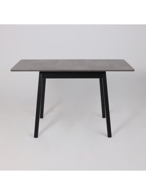 Кухонный стол MamaDoma Tirk Radial-94 дымчатая керамика/чёрный раздвижной механизм (5)