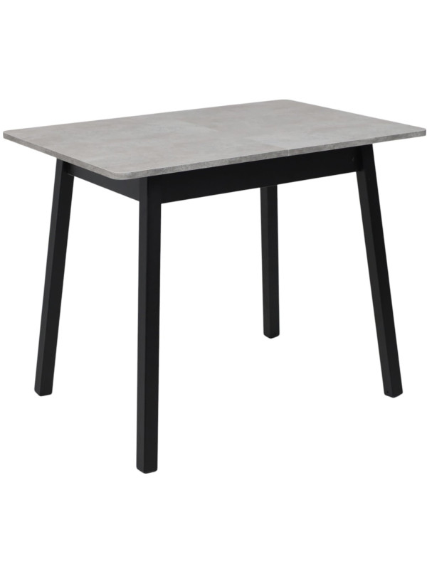 Кухонный стол MamaDoma Tirk Radial-94 серый сланец/чёрный