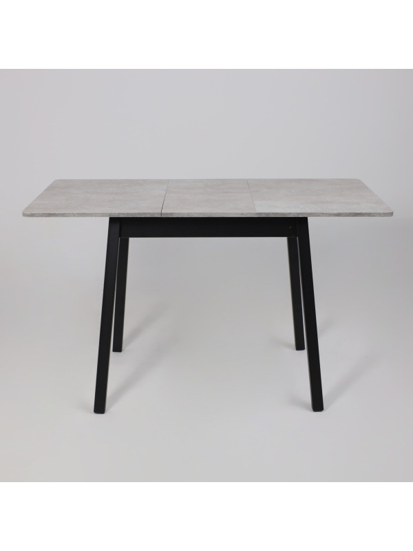 Кухонный стол MamaDoma Tirk Radial-94 серый сланец/чёрный раздвижной механизм (5)