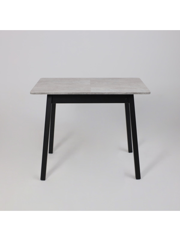 Кухонный стол MamaDoma Tirk Radial-94 серый сланец/чёрный раздвижной механизм (2)