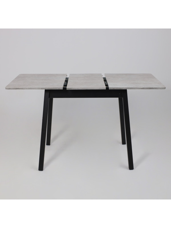 Кухонный стол MamaDoma Tirk Radial-94 серый сланец/чёрный раздвижной механизм (4)