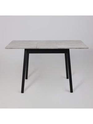 Кухонный стол MamaDoma Tirk Radial-94 серый сланец/чёрный раздвижной механизм (5)