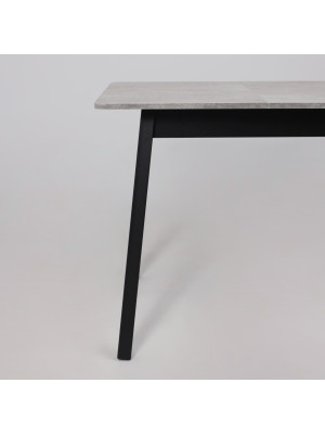 Кухонный стол MamaDoma Tirk Radial-94 серый сланец/чёрный спереди