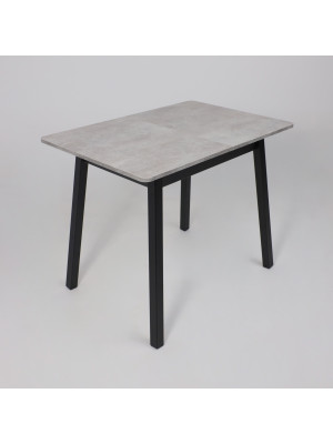 Кухонный стол MamaDoma Tirk Radial-94 серый сланец/чёрный сверху