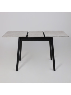 Кухонный стол MamaDoma Tirk Radial-94 серый сланец/чёрный раздвижной механизм (4)