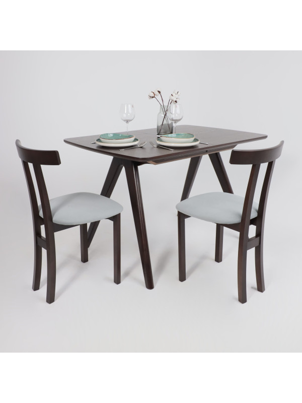 Кухонный стол ОРИМЭКС Авеню темный дуб в интерьере