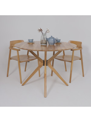 Кухонный стол Аврора Вегас дуб светлый тон 100 в интерьере