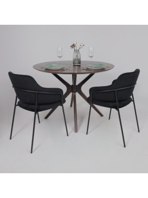 Кухонный стол Аврора Вегас орех темный тон 7 в интерьере