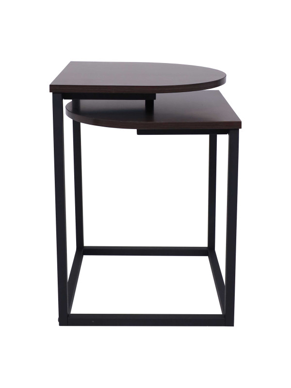 Журнальный столик AksHome Chip дуб итальянский/черный сбоку