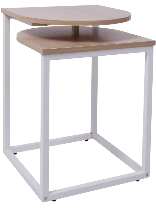 Журнальный столик AksHome Chip орех/белый