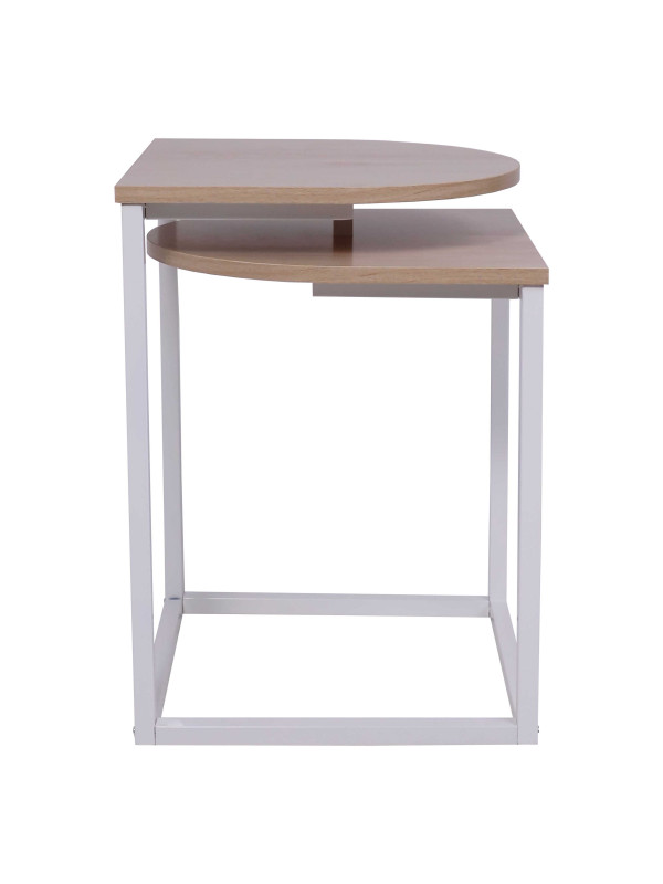 Журнальный столик AksHome Chip орех/белый сбоку