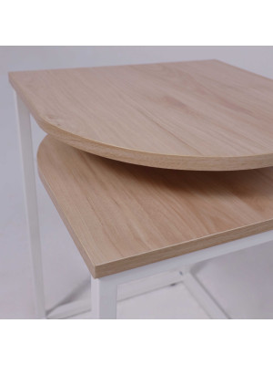 Журнальный столик AksHome Chip орех/белый сверху