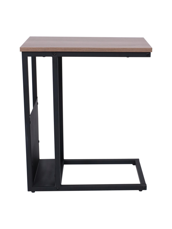 Приставной столик AksHome Foxy дуб/черный сбоку