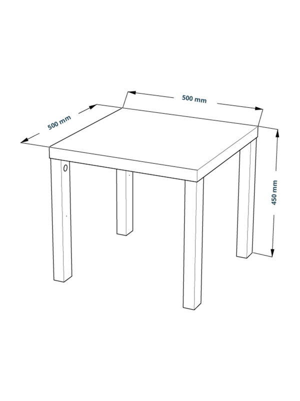 Журнальный столик Mebelain Энкель 50 белый схема