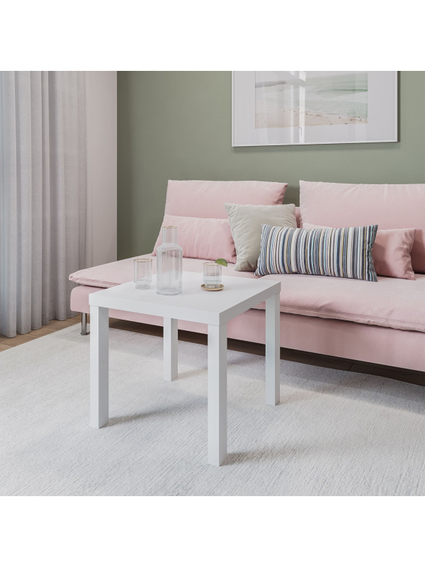 Журнальный столик Mebelain Энкель 50 белый в интерьере