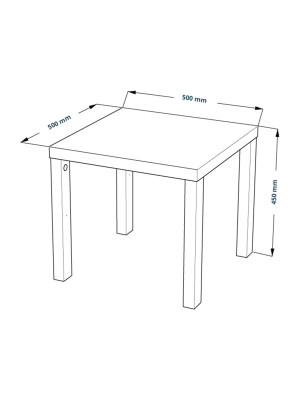 Журнальный столик Mebelain Энкель 50 белый схема