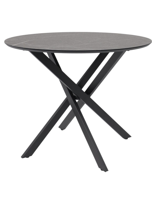 Кухонный стол Аврора Мехико камень черный/черный матовый
