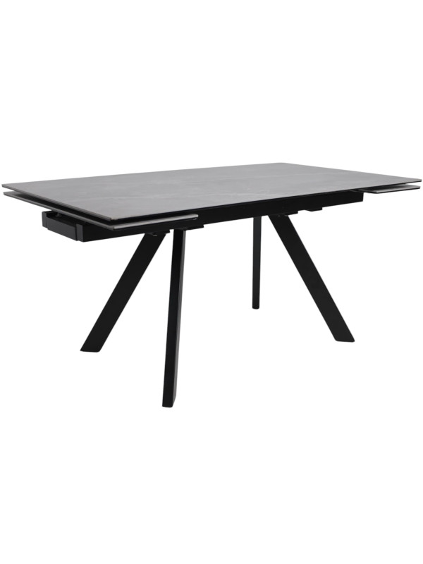 Кухонный стол Аврора Монако New камень серый Greys Grey/черный матовый