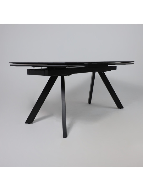 Кухонный стол Аврора Монако New камень черный Greys Black/черный матовый под углом