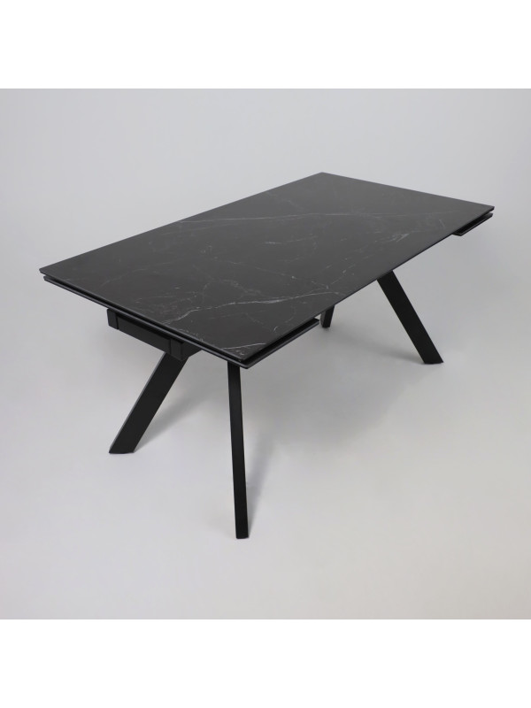 Кухонный стол Аврора Монако New камень черный Greys Black/черный матовый сверху