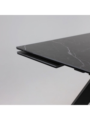 Кухонный стол Аврора Монако New камень черный Greys Black/черный матовый равздижной мех