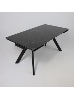 Кухонный стол Аврора Монако New камень черный Greys Black/черный матовый сверху