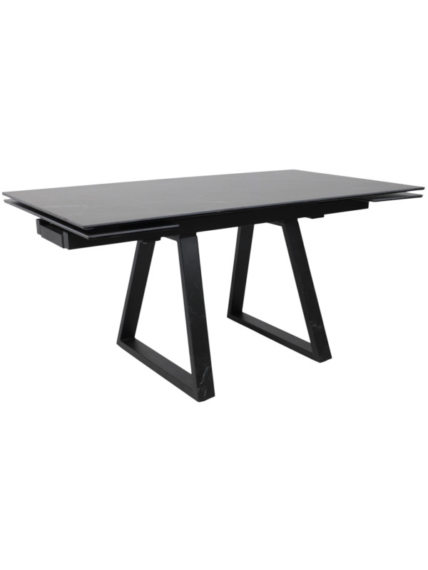 Кухонный стол Аврора Монако New квадро камень черный Greys Black/черный матовый
