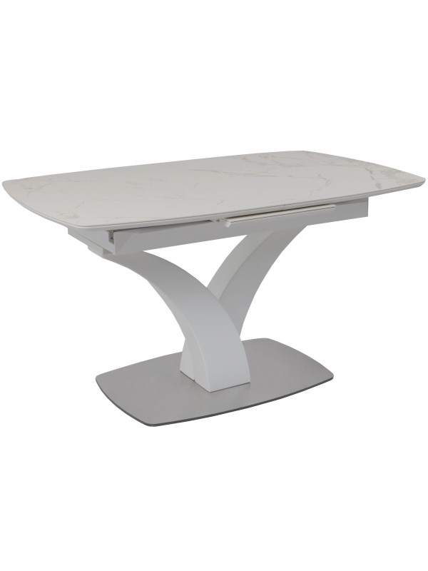 Кухонный стол Аврора Нотр Дам Moderne камень белый Calacata vagli/белый Муар