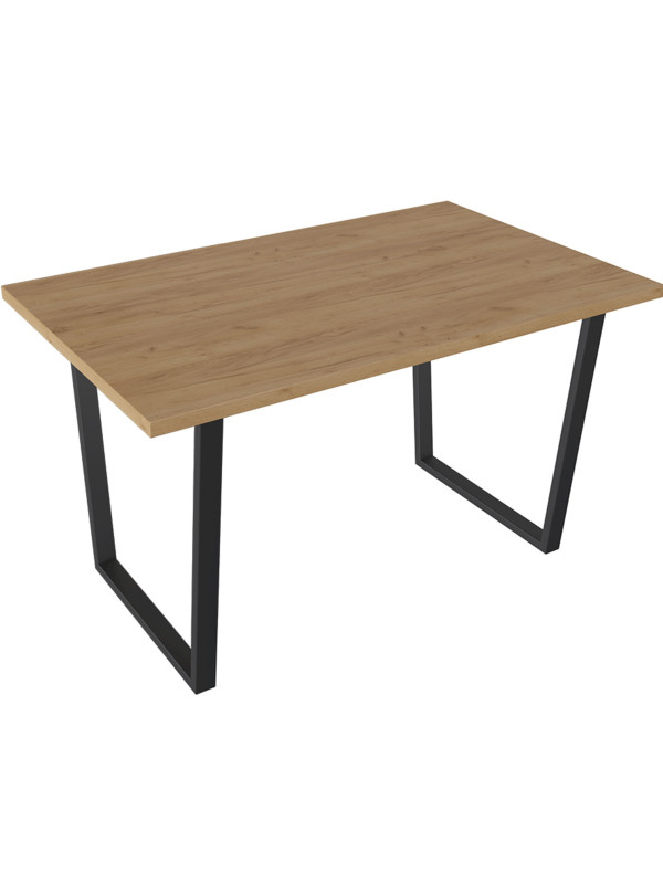 Кухонный стол ТриЯ Даллас дуб крафт золотой/черный