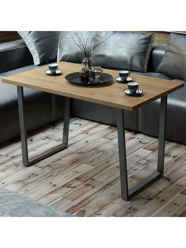 Кухонный стол ТриЯ Даллас дуб крафт золотой/черный в интерьере