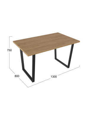 Кухонный стол ТриЯ Даллас дуб крафт золотой/черный схема