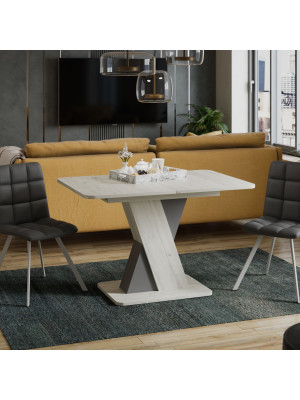 Кухонный стол ТриЯ Люксембург Тип 3 дуб крафт белый/серый в инте