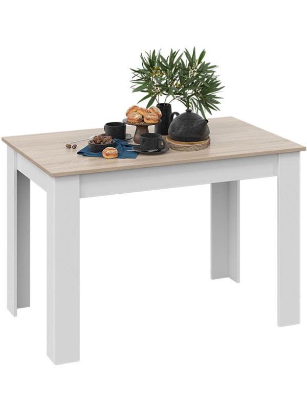 Кухонный стол ТриЯ Промо Тип 2 дуб сонома светлый/белый